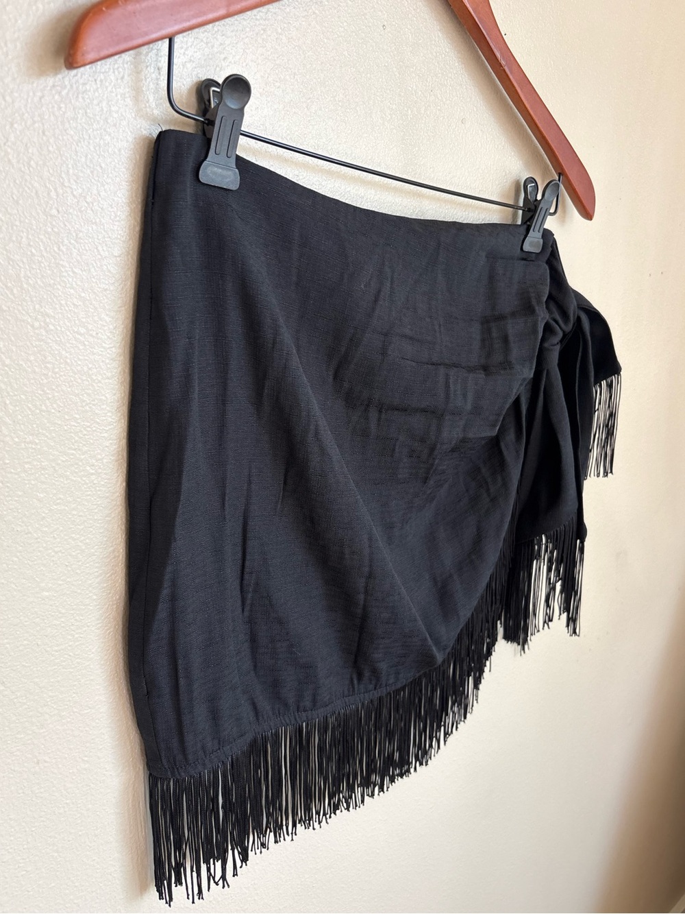 12th Tribe Black Fringe Mini Skirt - Picture 10 of 13